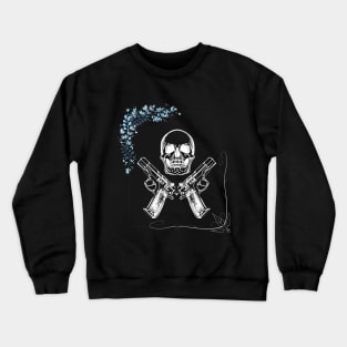 guns skull and frame 2 Crewneck Sweatshirt